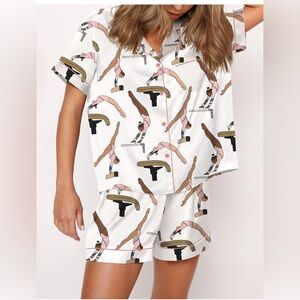 SHESHOW Fun Gymnast Print Pajama Set